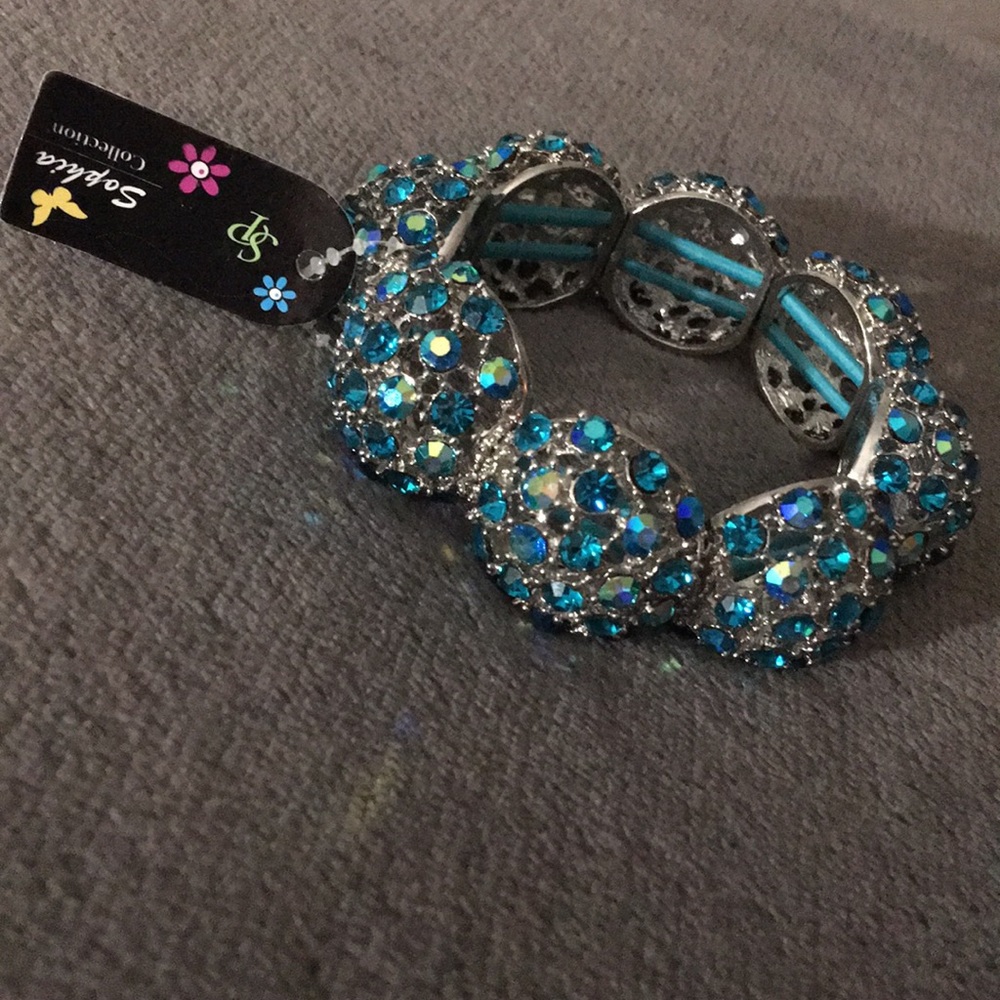 New blue rhinestone bracelet.